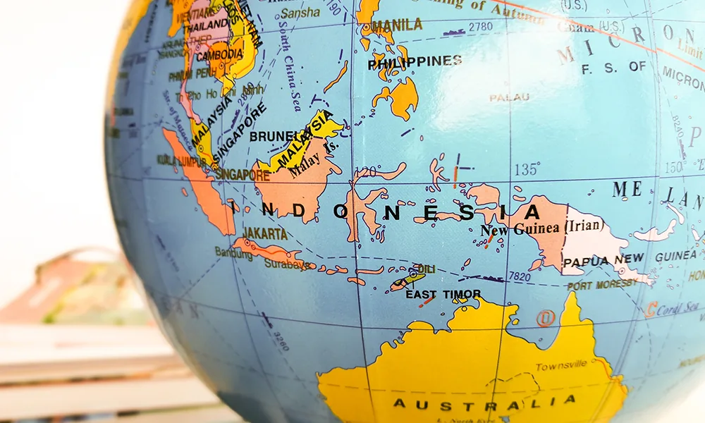 Globe focused on Southeast Asia representing cross-border capital and regional financial architecture
